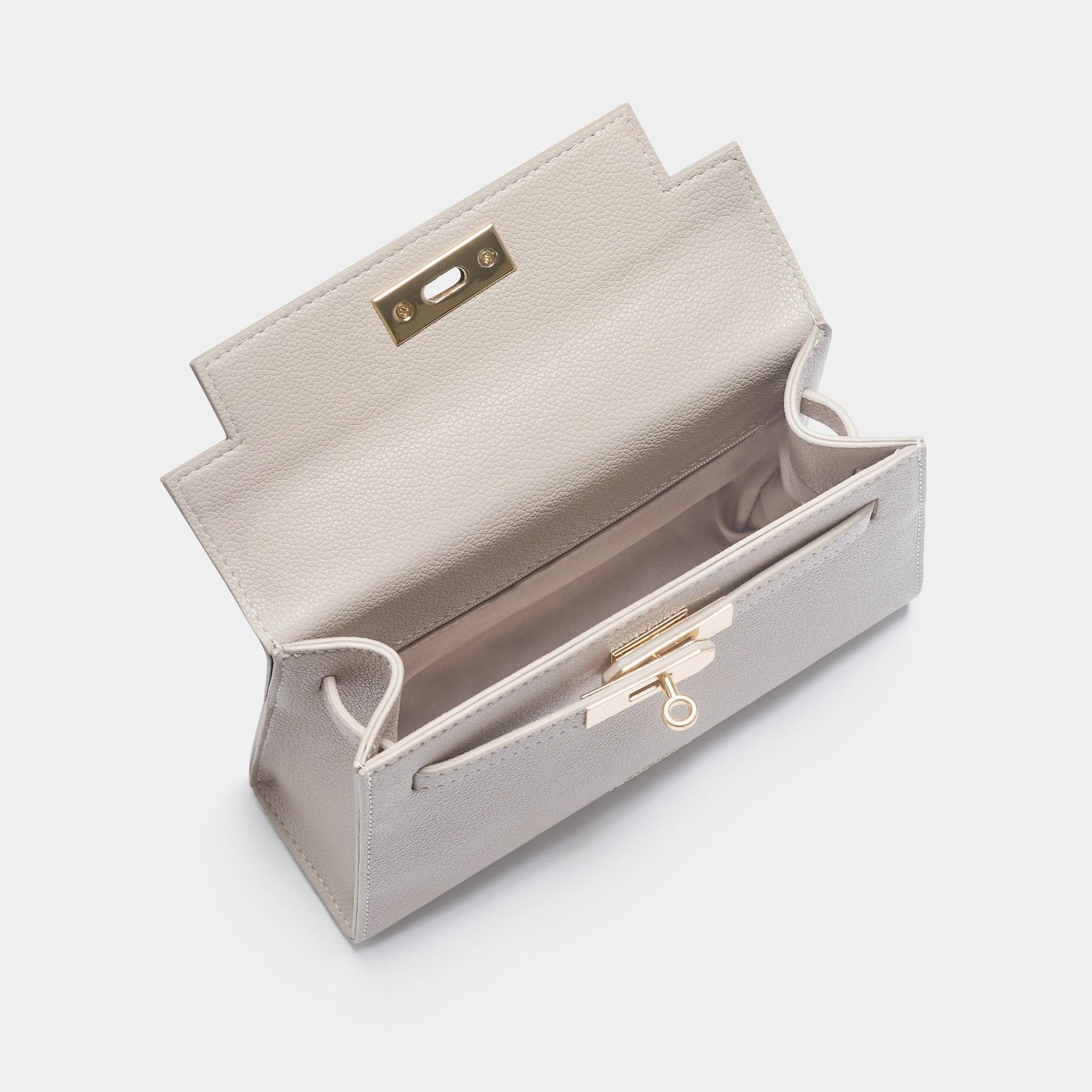 Willow Top Handle Tote Bag Taupe - Image 3
