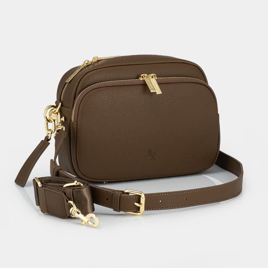 Chelsea Midi Crossbody Bag - Chocolate Brown Leather - Image 2